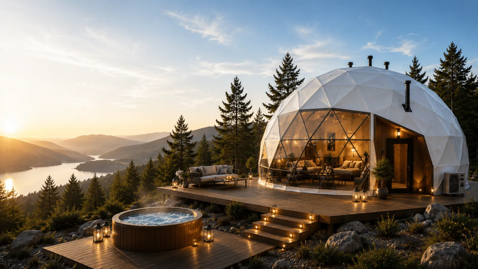 Glamping kupolas kaip poilsio parko planavimo dalis